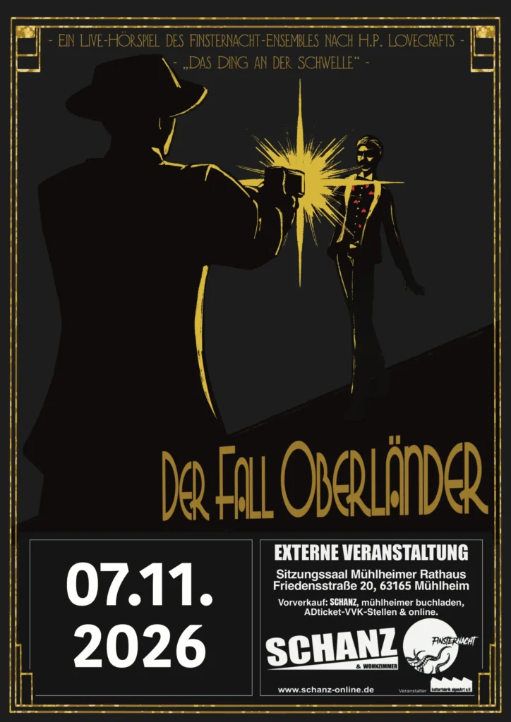 Veranstaltungsplakat „Der Fall Oberländer“, Variante 1